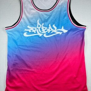 Dehaner Pullover Jersey Tank Top Size XL Light Blue-pink With Tribalal Logo